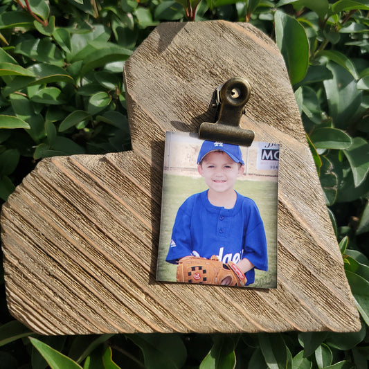 4 1/2" Heart Picture Frame - w clip