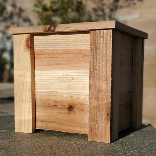 Small Cedar Planter Box - Handmade 11"x9" Western Red Cedar Wood