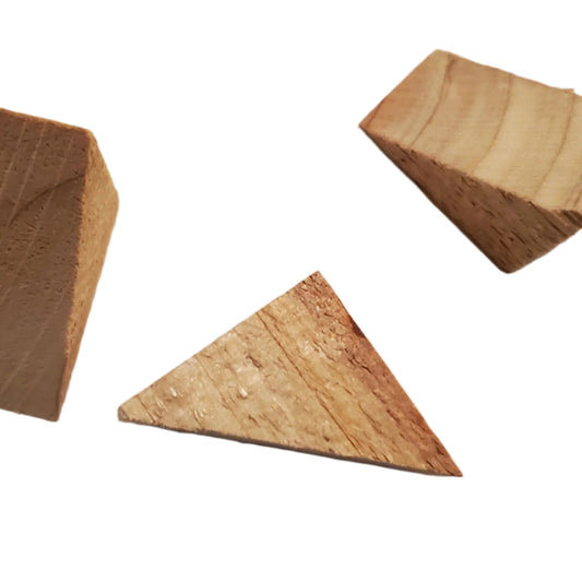 Cedar Wood Triangles, Small Craft Pieces, Over 7 Ounces