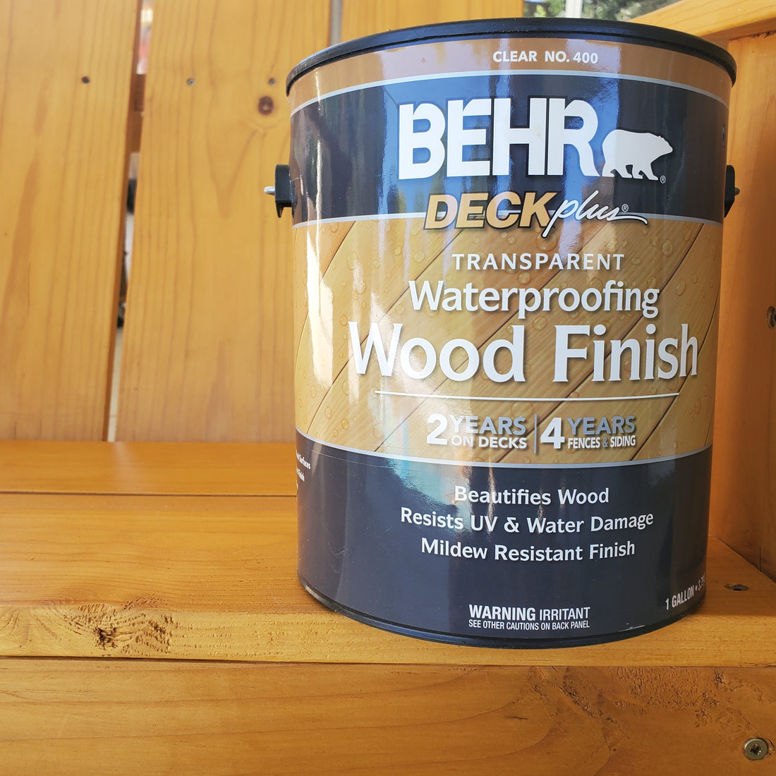 Wood Staining: Behr DECK Plus Waterproofing Wood Finish for Outdoor Furniture
