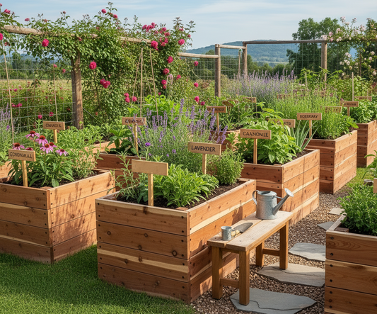 Growing a Medicinal Garden in Cedar Planter Boxes