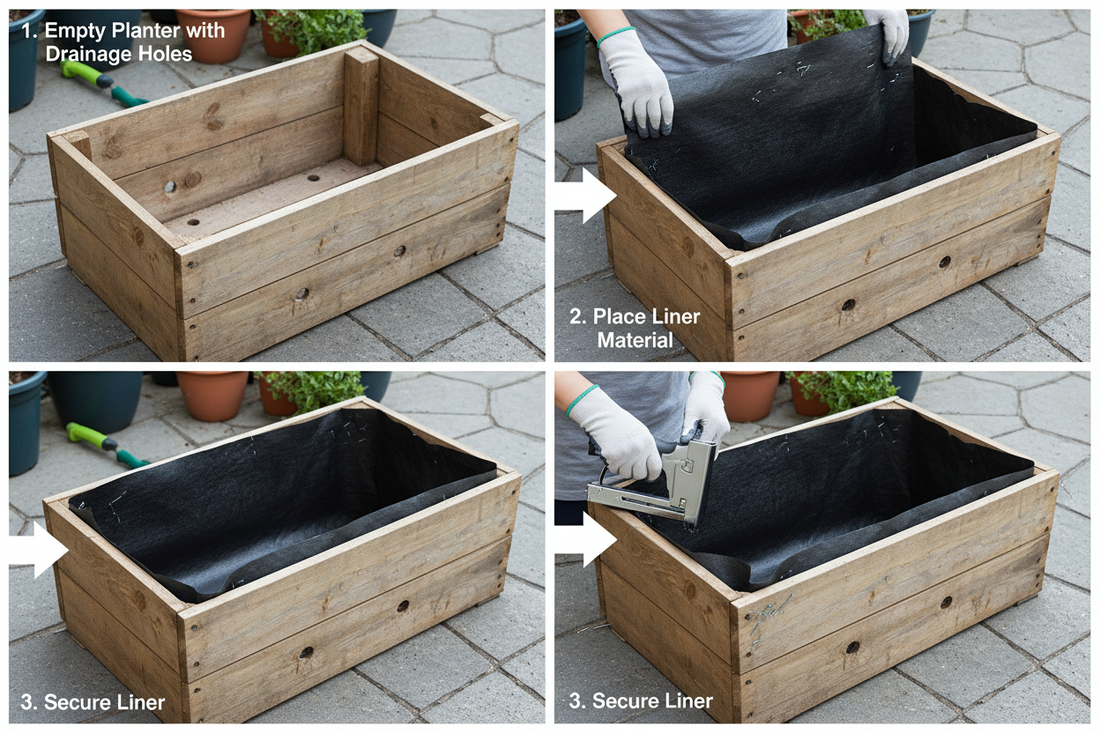 How to Line a Planter Box Before Planting | Barking Beavers