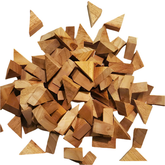 Cedar Wood Triangles, Small Craft Pieces, Over 7 Ounces
