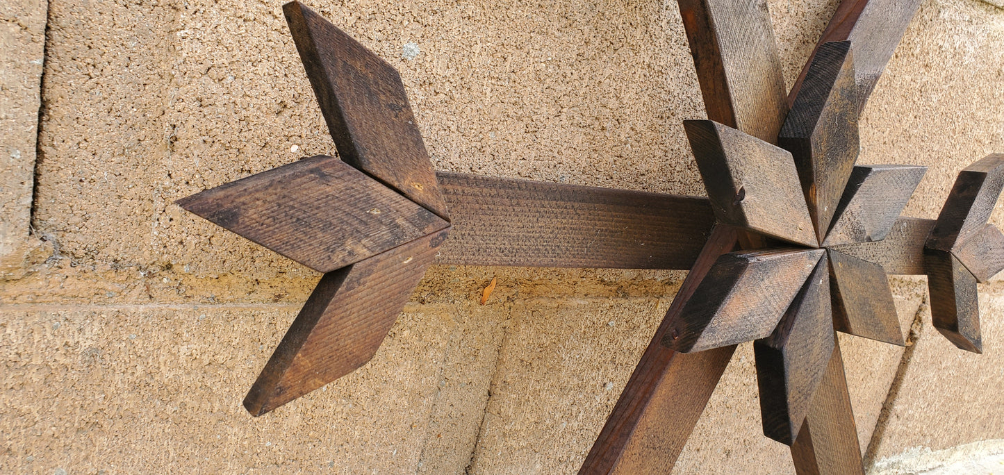 Reclaimed & Stained Wooden Snowflake