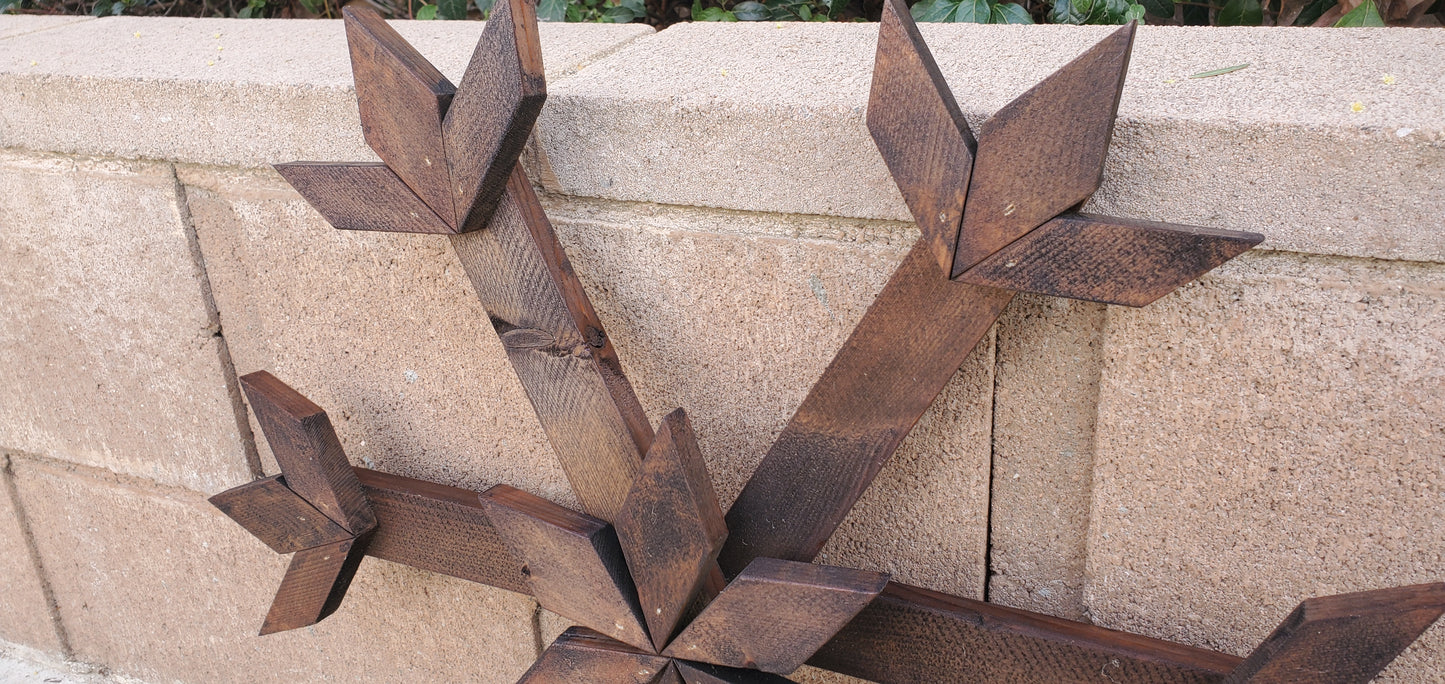 Reclaimed & Stained Wooden Snowflake