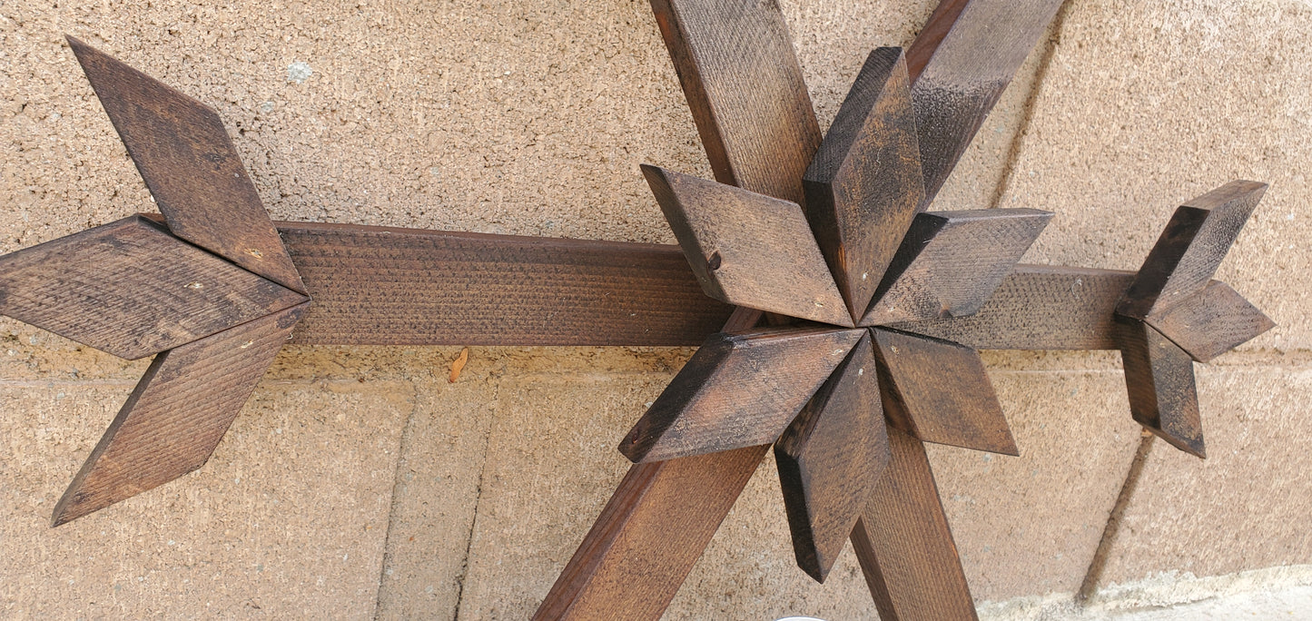 Reclaimed & Stained Wooden Snowflake