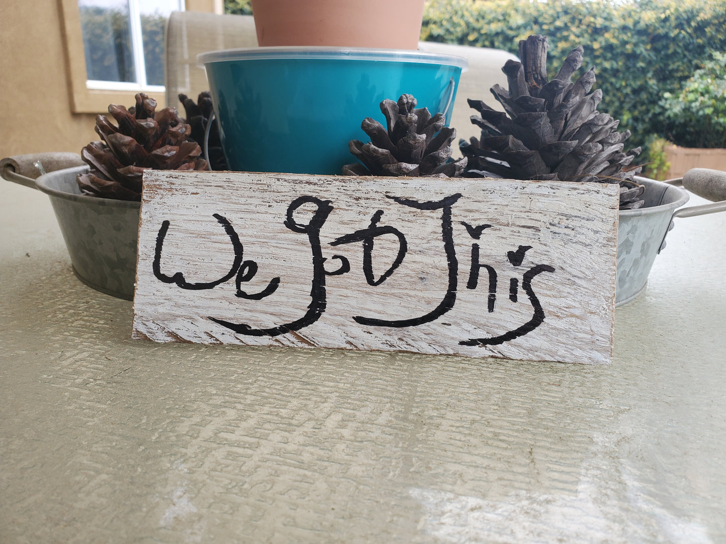 "We Got This" Rustic Wood Sign